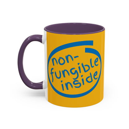 Non-Fungible Inside Yellow Accent Mug by cypherpunkgear.com