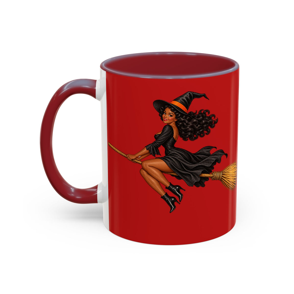 Velvet Vex Red Accent Mug by CreepyCrafts.boo