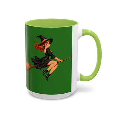 Hazel Hex Green Accent Mug by CreepyCrafts.boo