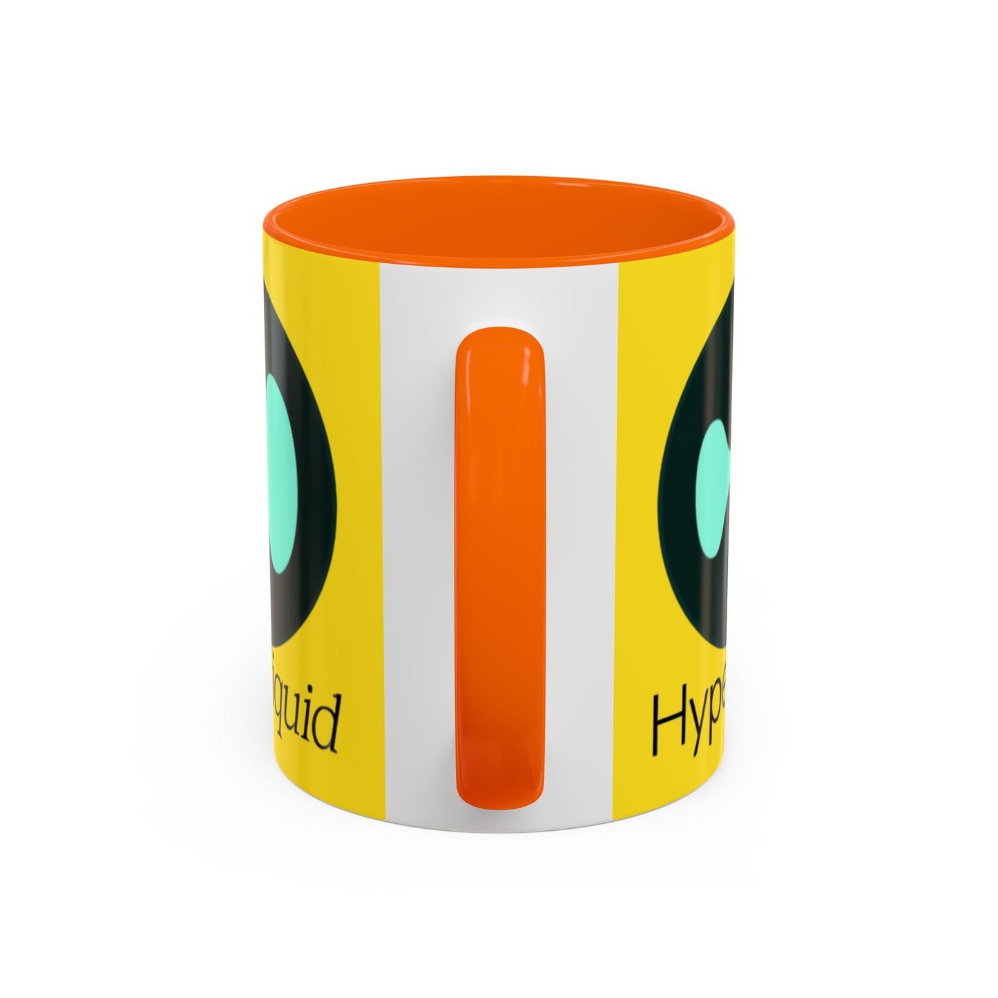Hyperliquid Black font Yellow Accent Mug by cypherpunkgear.com