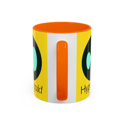 Hyperliquid Black font Yellow Accent Mug by cypherpunkgear.com