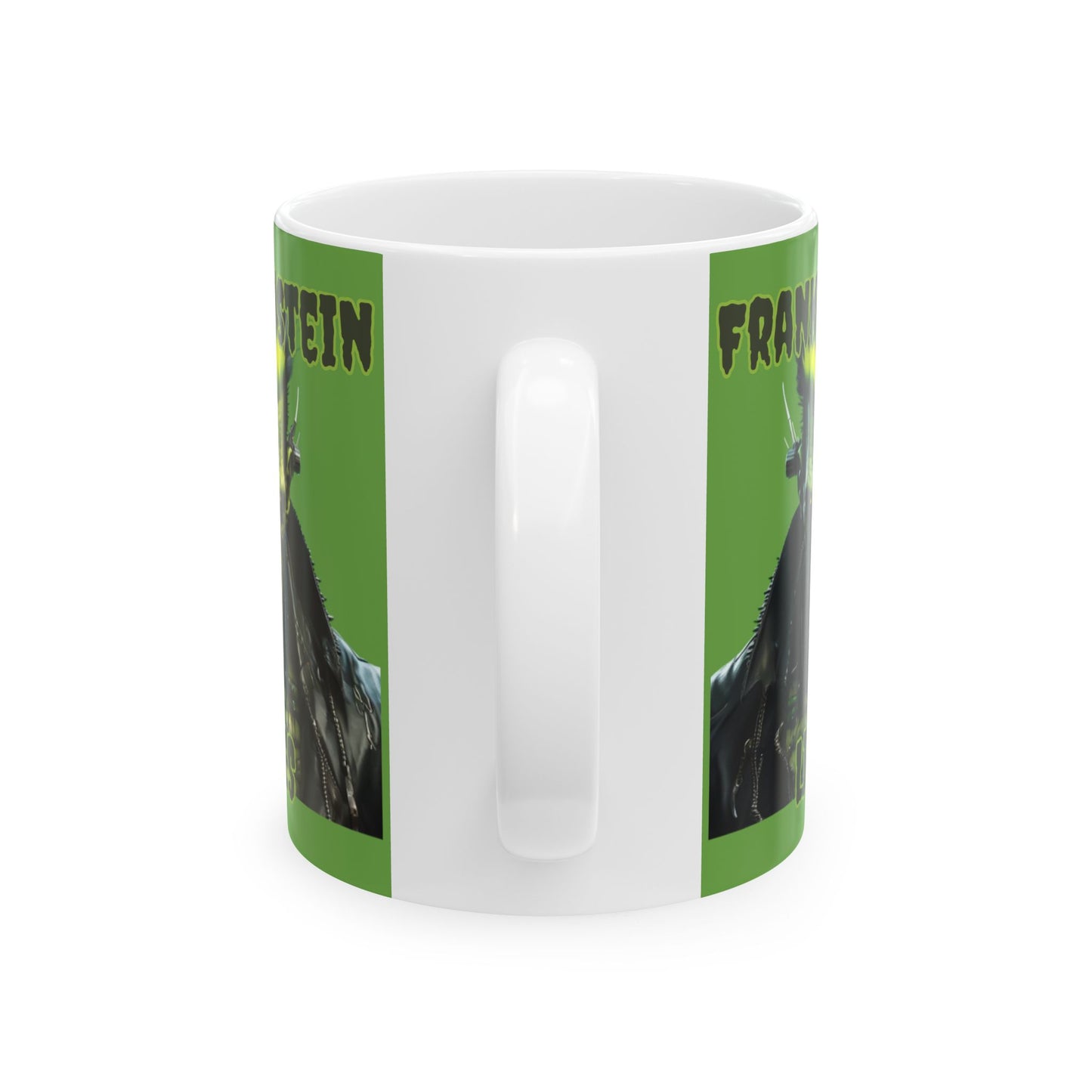 Frankenstein Lives Green Mug by CreepyCrafts.boo