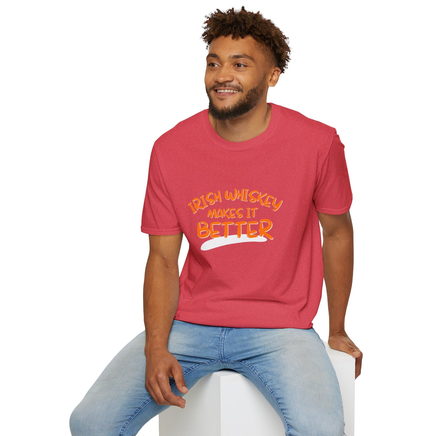 Irish Whiskey makes it better OGfont LTcolors Unisex T-Shirt by cypherpunkgear.com