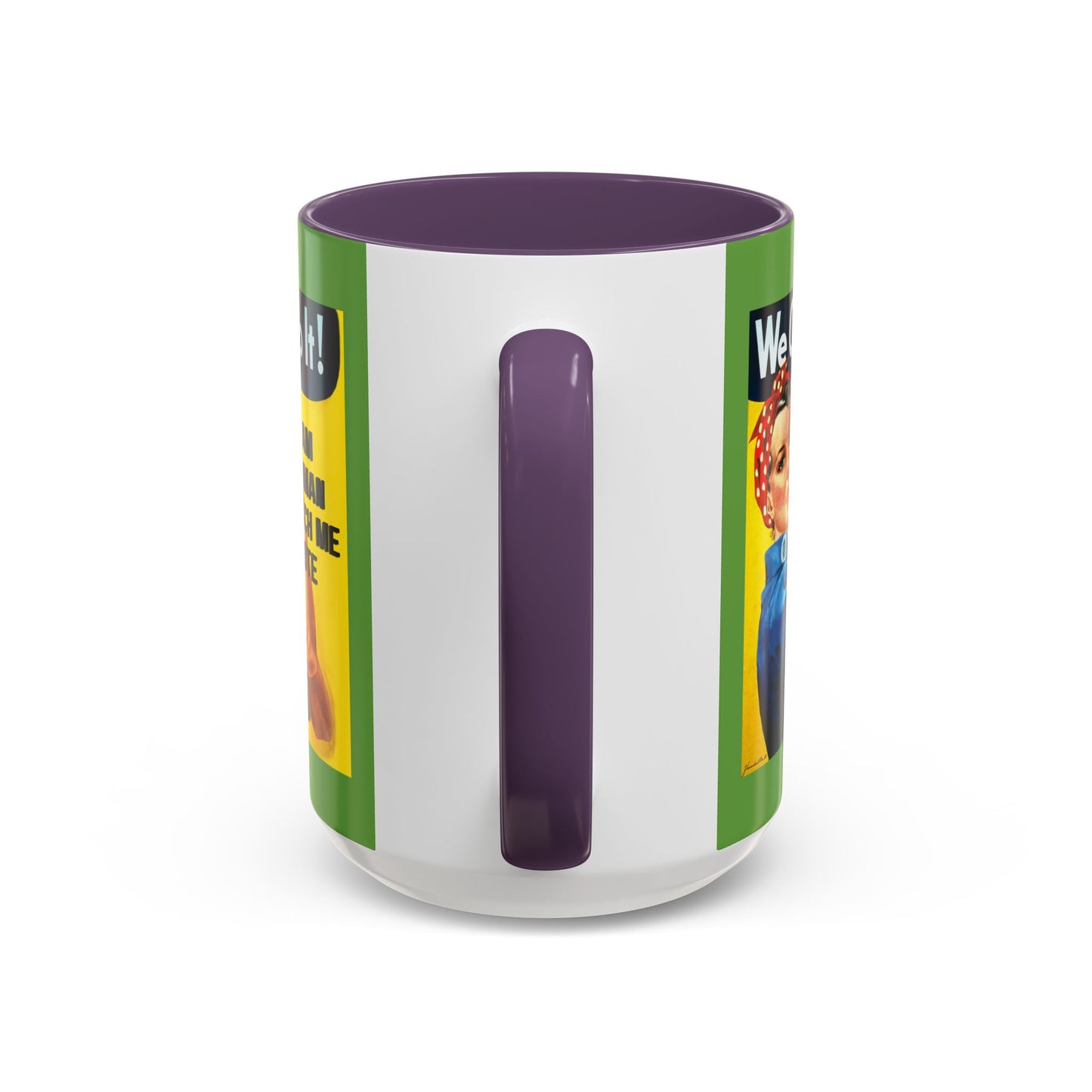 I Am Woman Watch Me Vote Rosie Green Accent Mug by cypherpunkgear.com