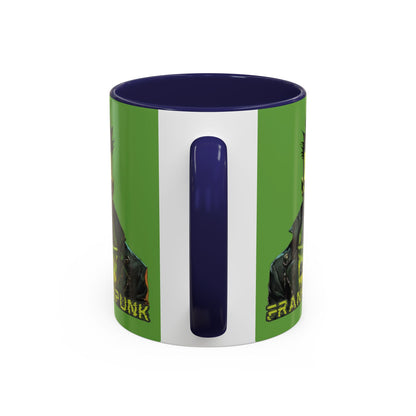 Frankenpunk Green Accent Mug by CreepyCrafts.boo