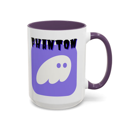 Phantom Hot Wallet White Accent Mug by cypherpunkgear.com
