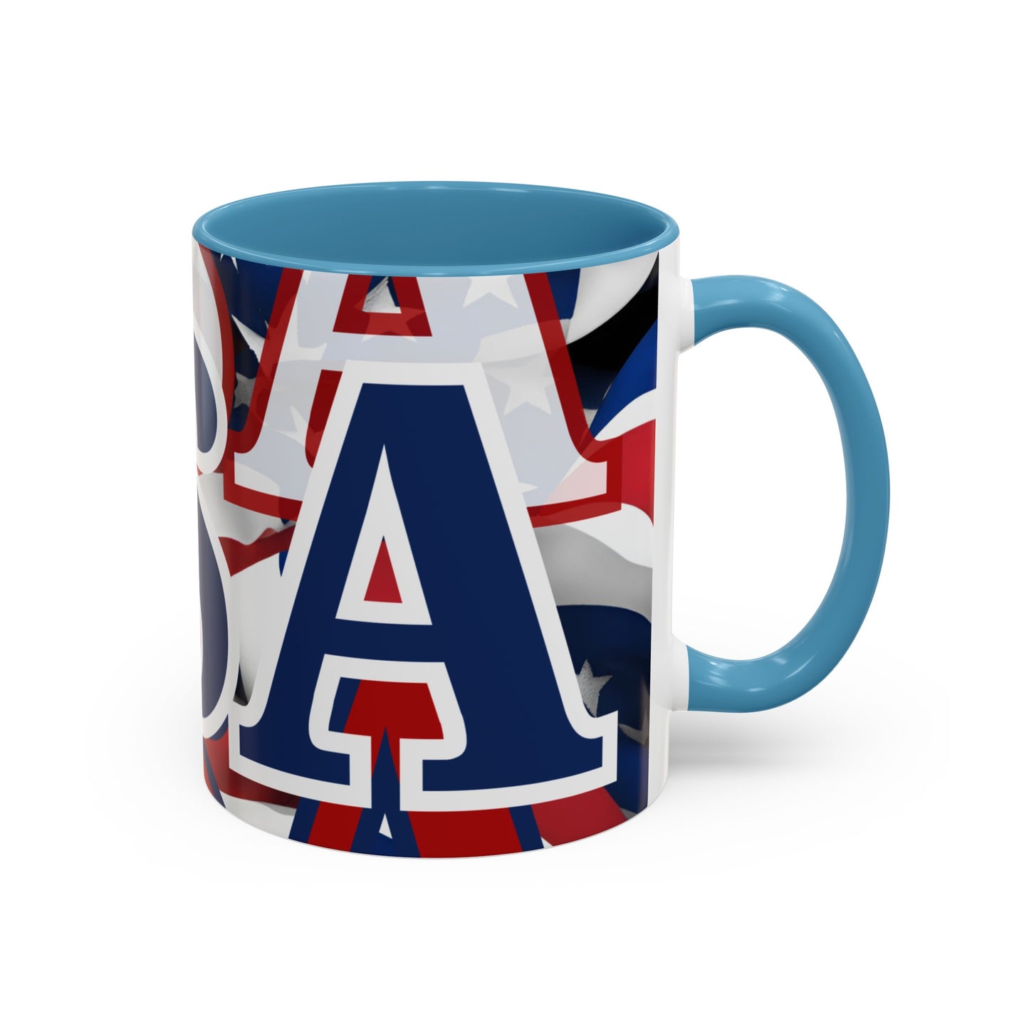 USA! USA! USA BLfont Patriot Accent Mug by cypherpunkgear