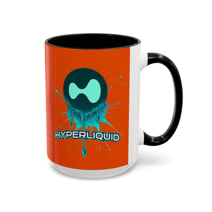 HYPE Drip Orange Accent Mug by cypherpunkgear.com