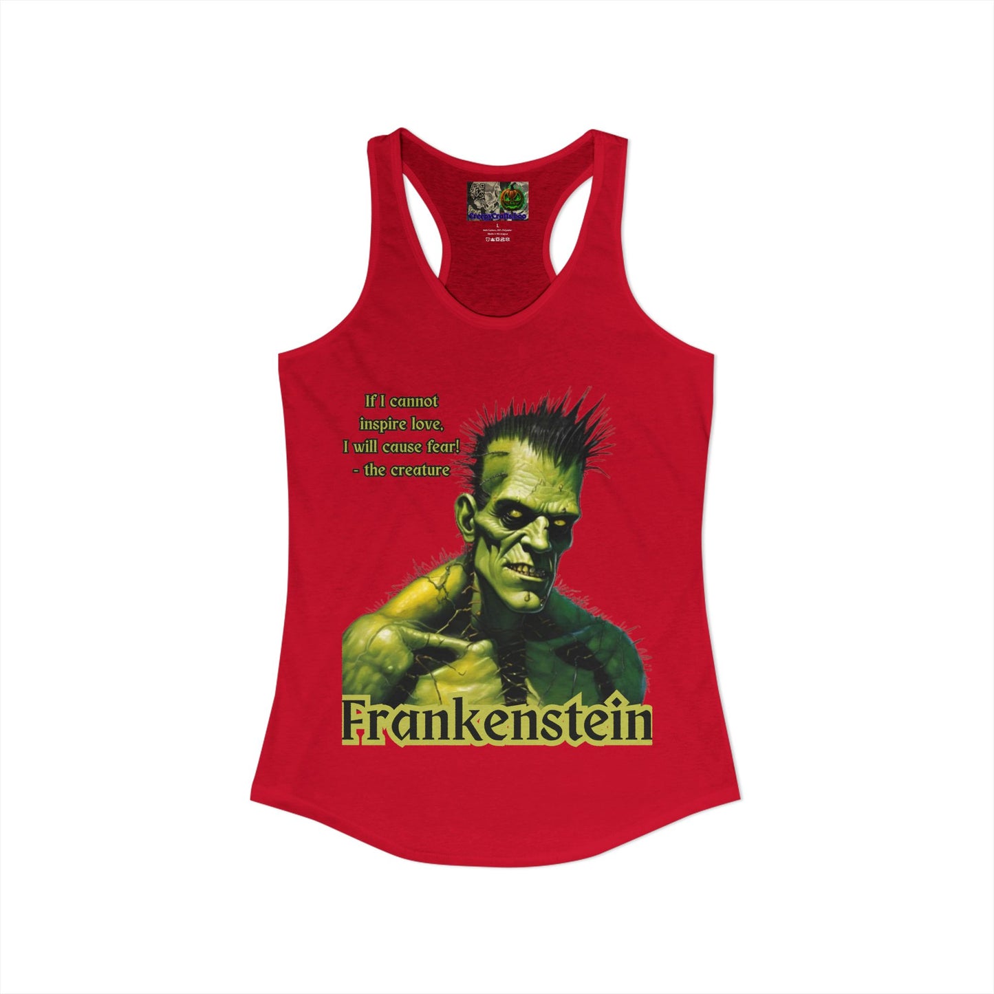 Frankenstein's Creature Women's Racerback Tank Top by CreepyCrafts.boo