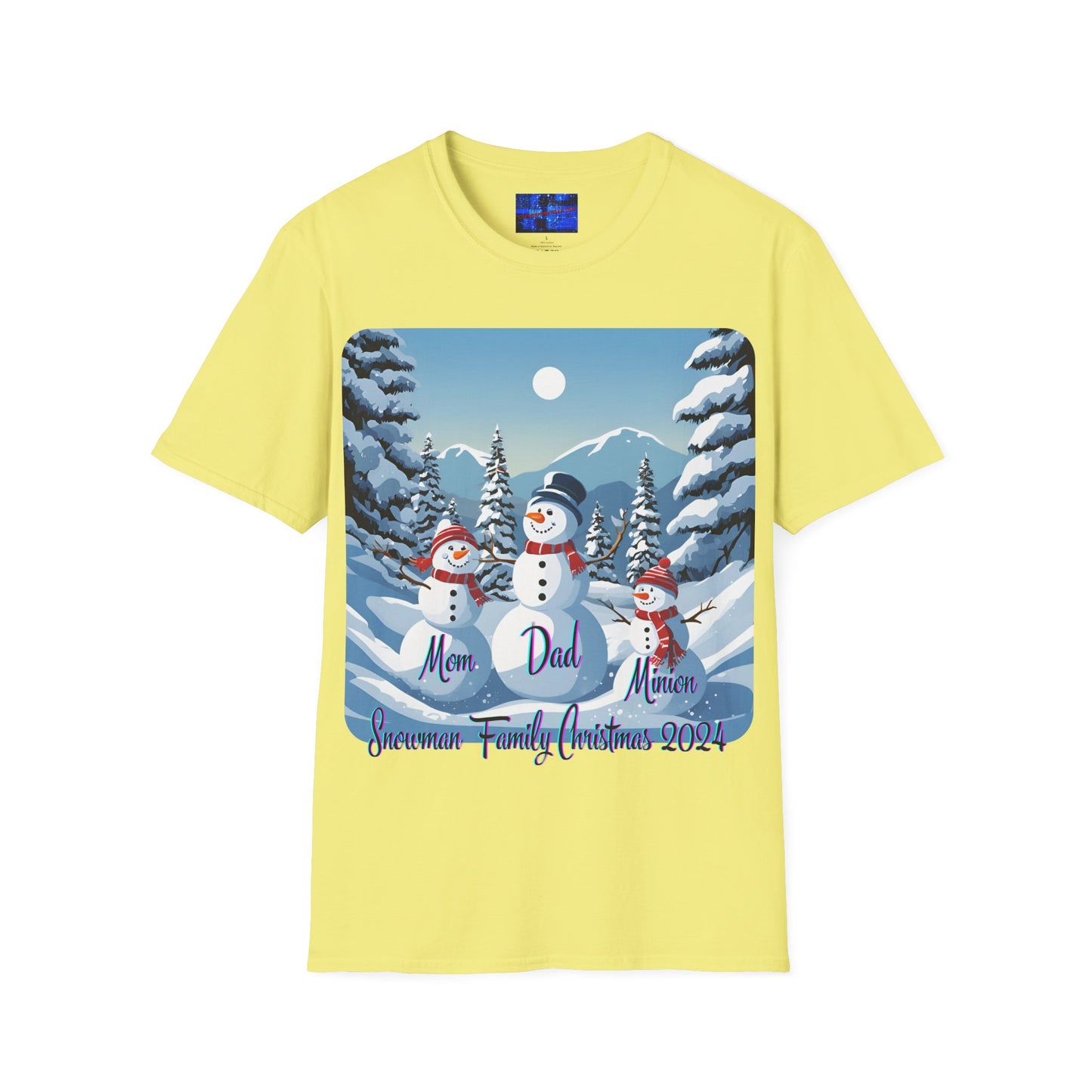 Snowman Family of 3 LTcolors Unisex T-Shirt by cypherpunkgear