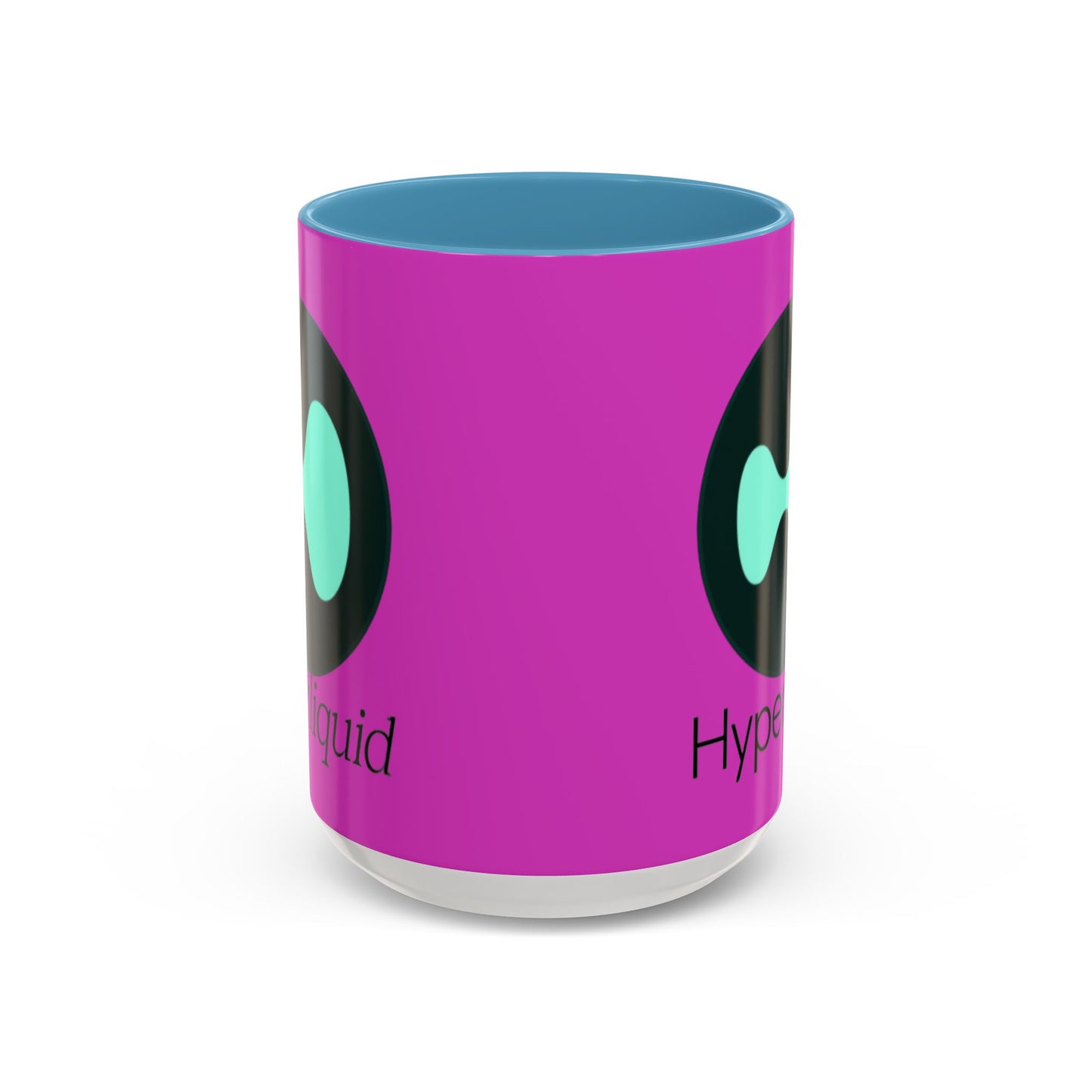 Hyperliquid Black font Pink Accent Mug by cypherpunkgear.com