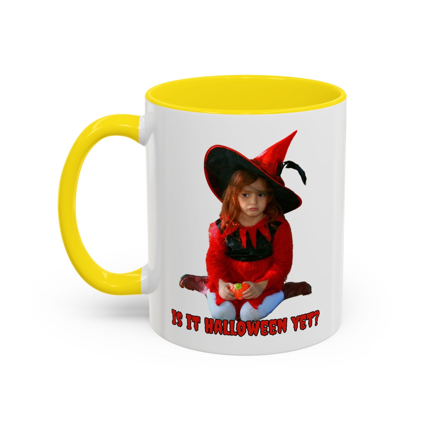 Is it Halloween yet? White Accent Mug by CreepyCrafts.boo