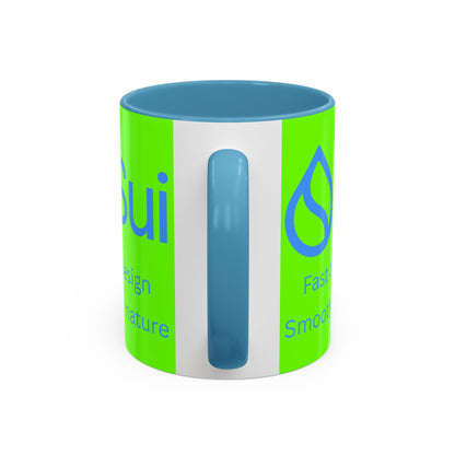 SUI Green Accent Mug by cypherpunkgear.com