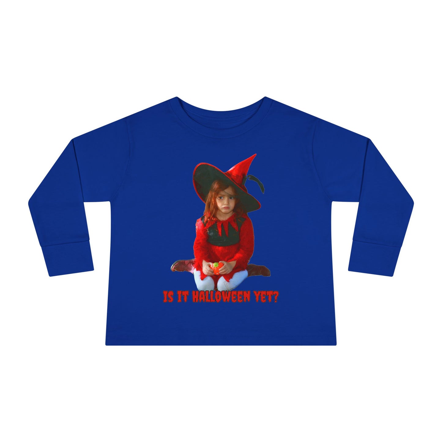 Is it Halloween yet? Toddler Long Sleeve Tee by CreepyCrafts.boo