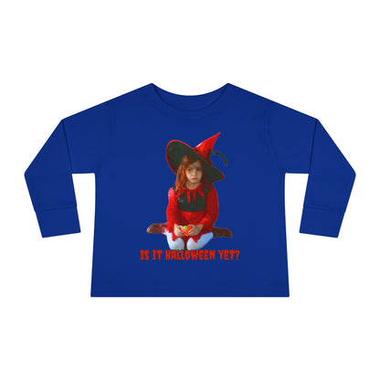 Is it Halloween yet? Toddler Long Sleeve Tee by CreepyCrafts.boo