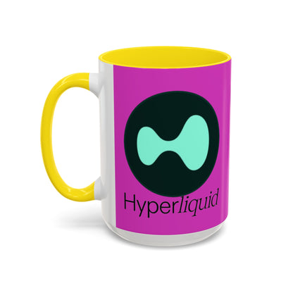 Hyperliquid Black font Pink Accent Mug by cypherpunkgear.com