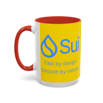SUI Yellow Accent Mug by cypherpunkgear.com