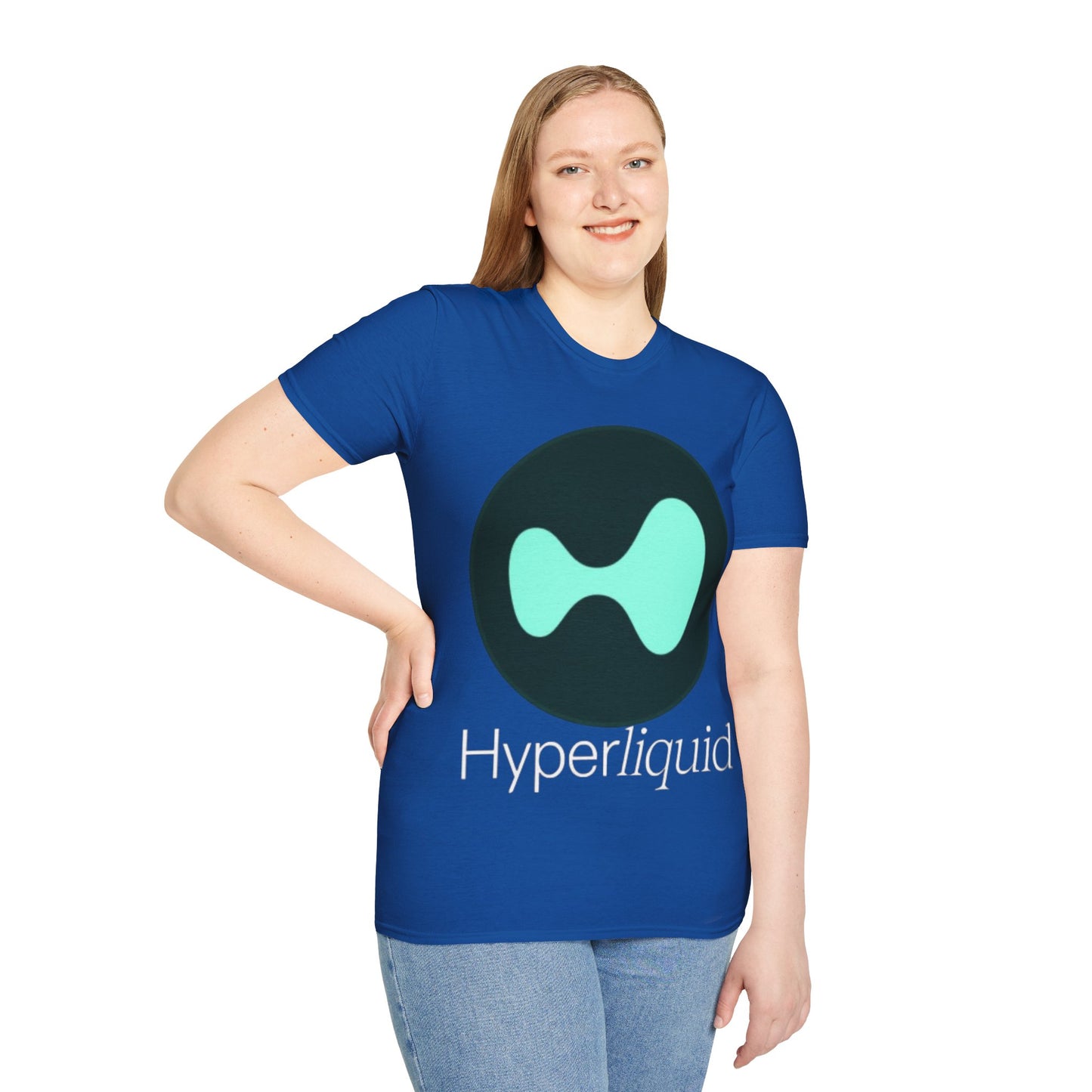 Hyperliquid White font Unisex T-Shirt by cypherpunkgear.com