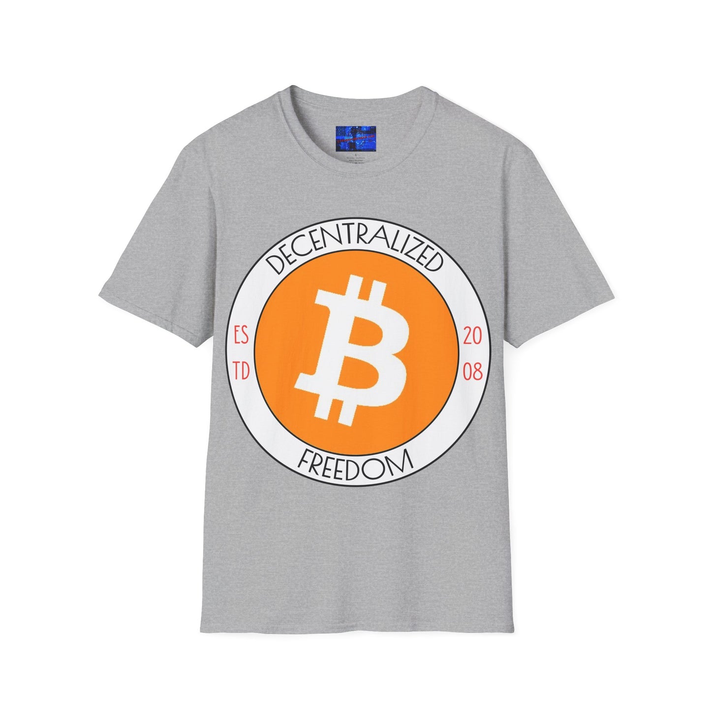 Bitcoin Decentralized Freedom LTcolors Unisex T-Shirt by cypherpunkgear.com