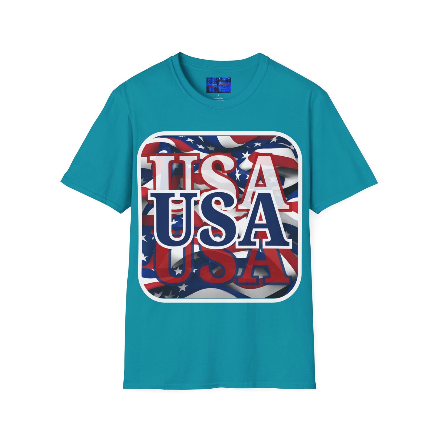 Red White and BLUE USA Patriot Dark colors Unisex T-Shirt by cypherpunkgear.com