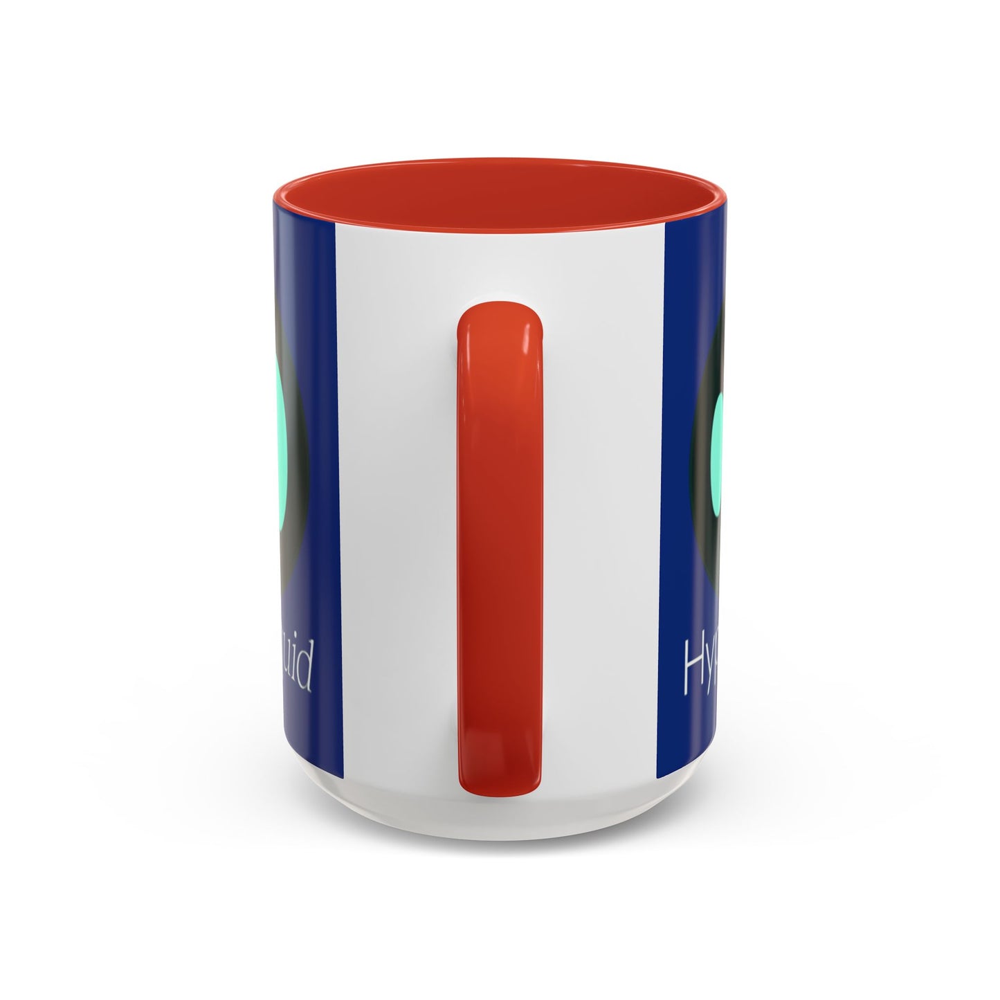 Hyperliquid White font Blue Accent Mug by cypherpunkgear.com