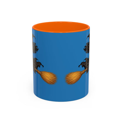 Velvet Vex Blue Accent Mug by CreepyCrafts.boo