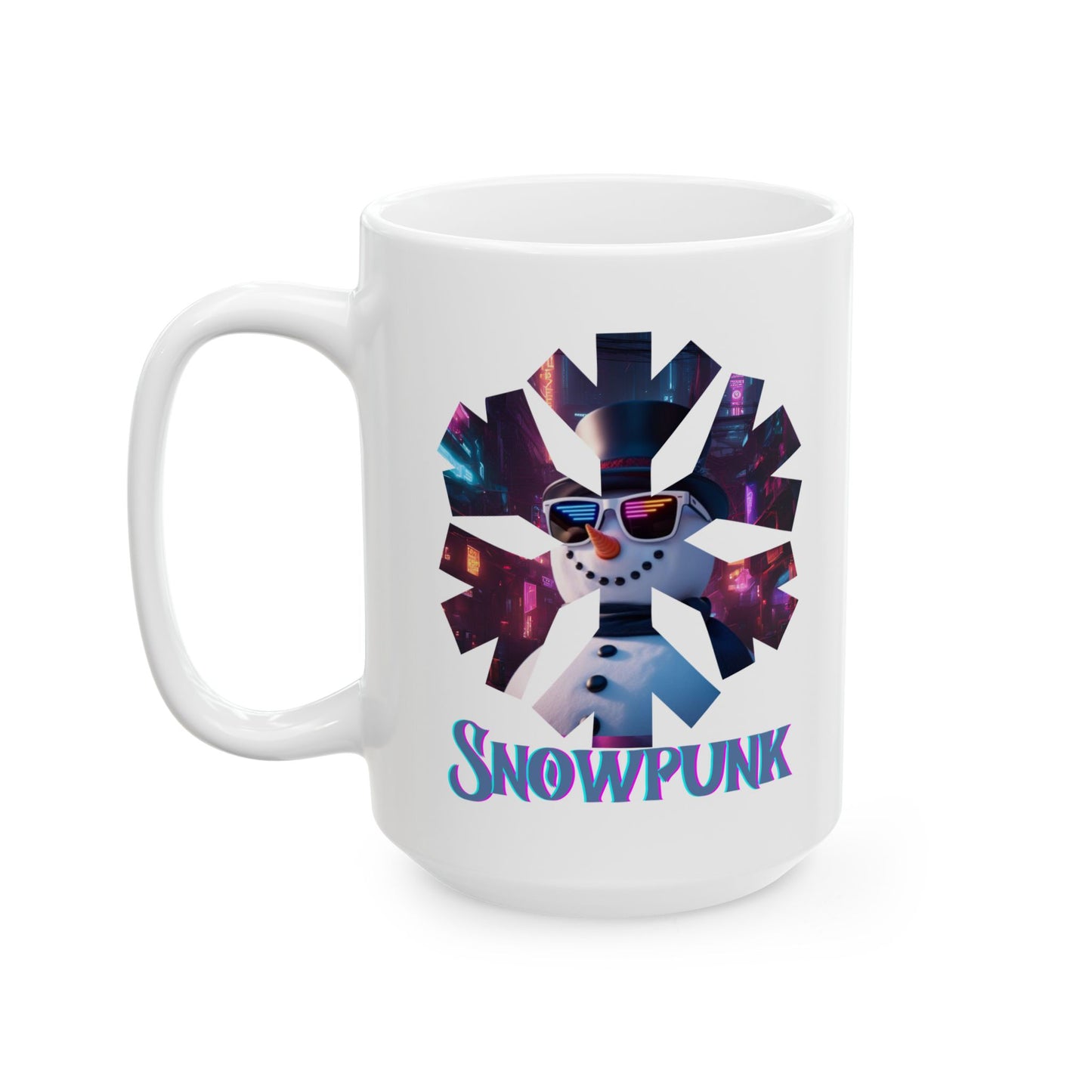 Snowpunk White Mug by cypherpunkgear.com