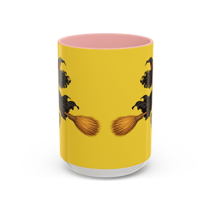 Velvet Vex Yellow Accent Mug by CreepyCrafts.boo