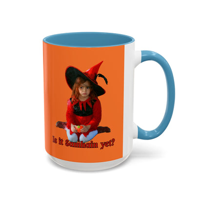Is it Samhain yet? Orange Accent Mug by CreepyCrafts.boo