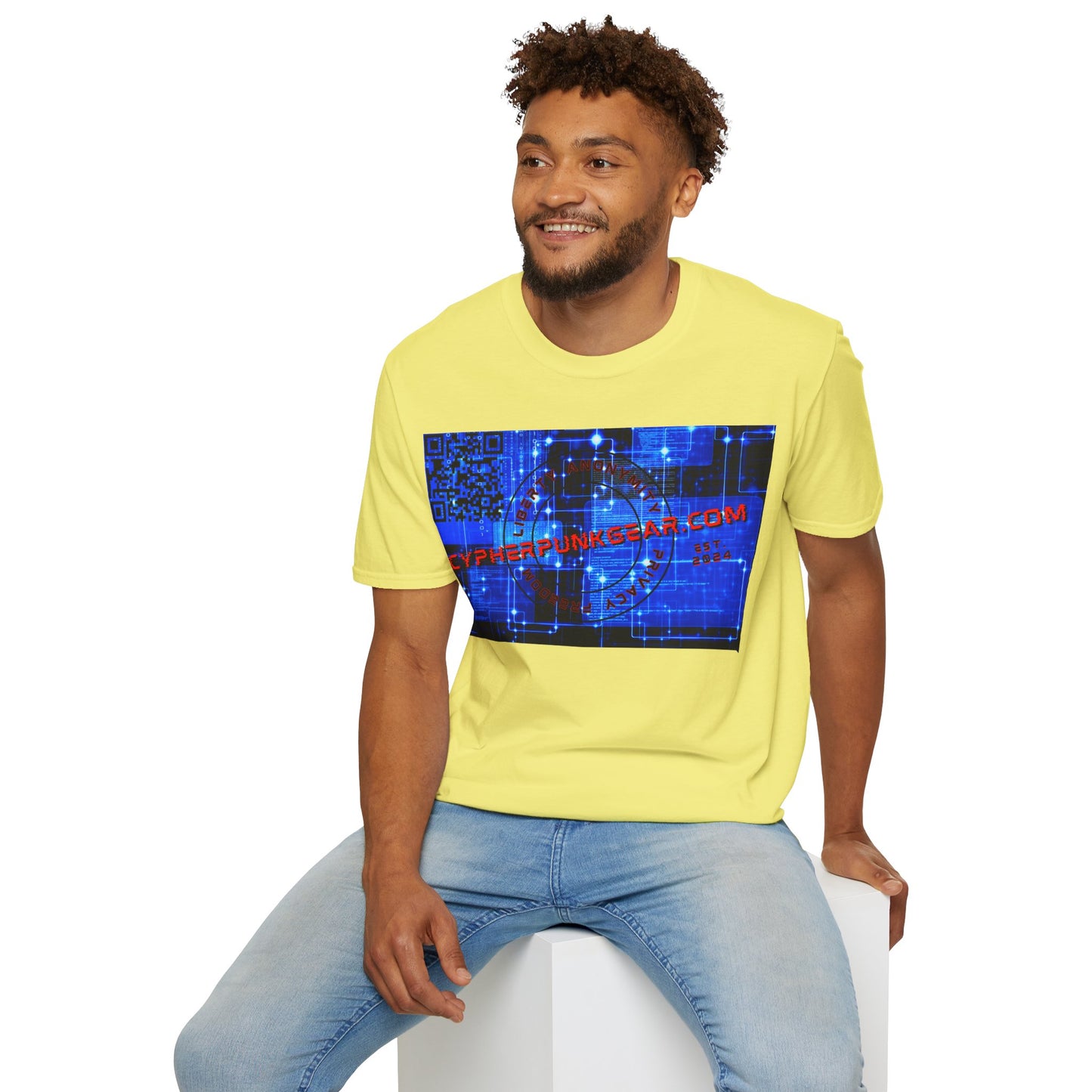 Cypherpunkgear.com logo Light colors Unisex T-Shirt by cypherpunkgear.com