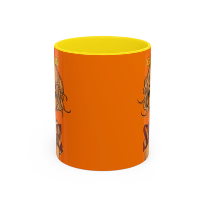Caution, Savage Orange Accent Mug by cypherpunkgear.com