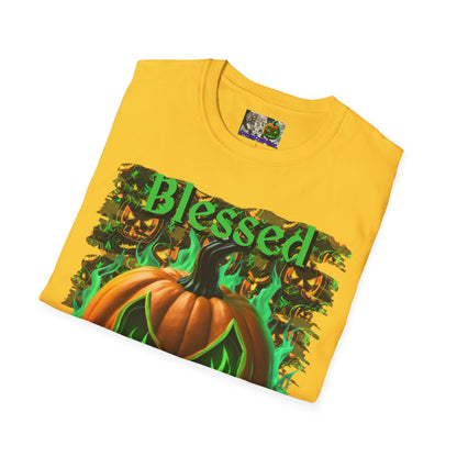 Blessed Samhain Green Jack Light colors Unisex T-Shirt by CreepyCrafts.boo
