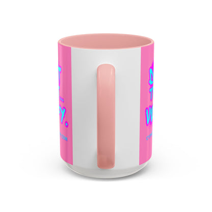 Don't Trust...Verify. Light Pink Accent Mug by cypherpunkgear.com
