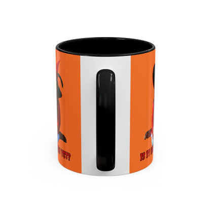 Is it Halloween yet? Orange Accent Mug by CreepyCrafts.boo