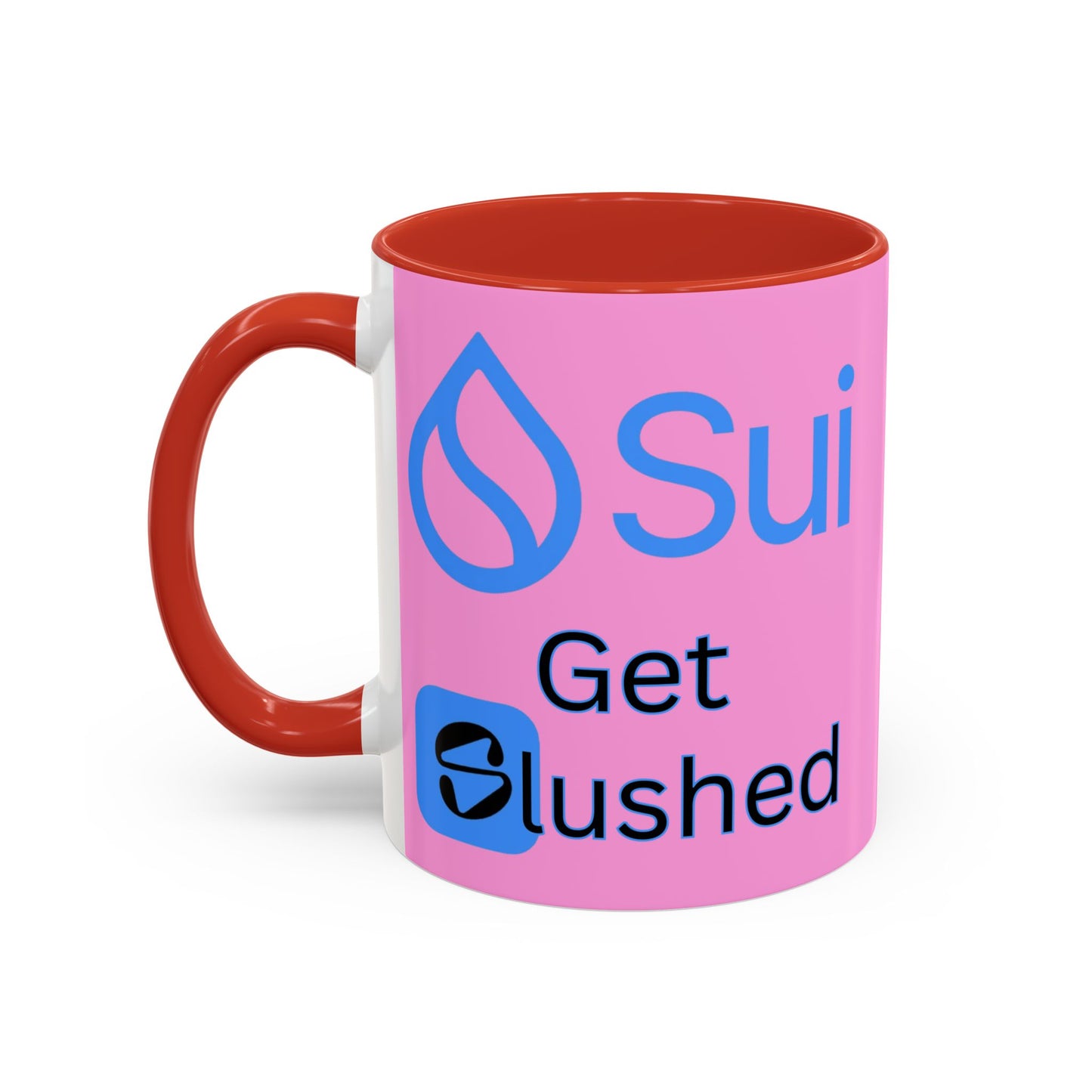 Sui: Get Slushed Pink Accent Mug by cypherpunkgear.com