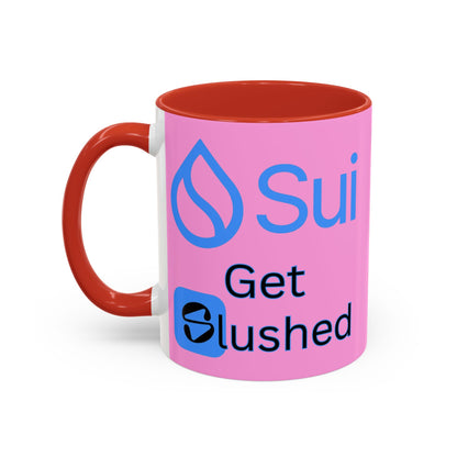 Sui: Get Slushed Pink Accent Mug by cypherpunkgear.com