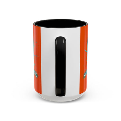 HYPE Drip Orange Accent Mug by cypherpunkgear.com
