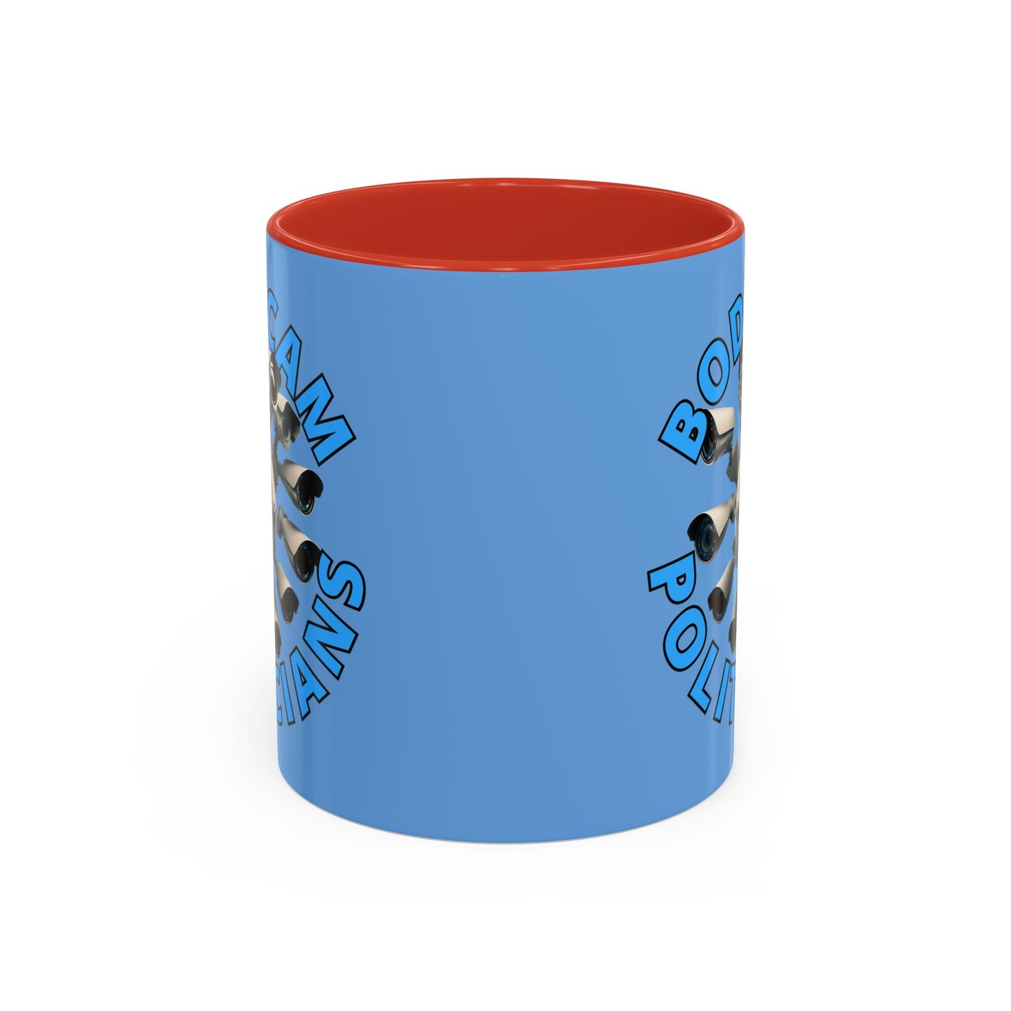 Bodycam the Politicians Cameras Light Blue Accent Mug by cypherpunkgear.com