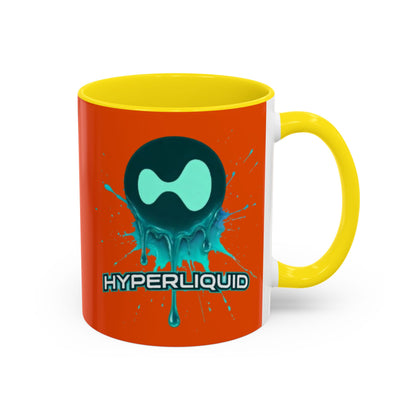 HYPE Drip Orange Accent Mug by cypherpunkgear.com