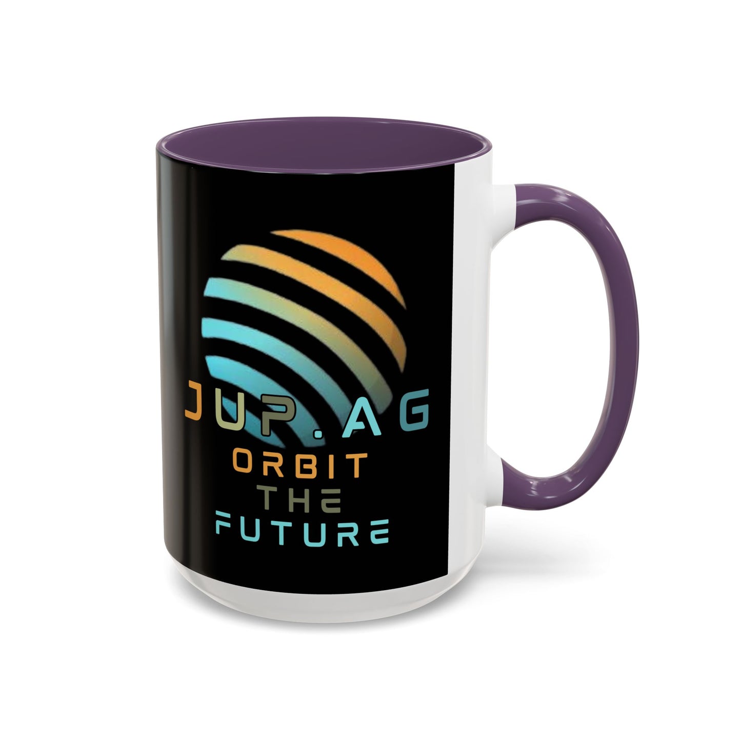 Jupiter (JUP) Orbit the Future Black Accent Mug by cypherpunkgear.com