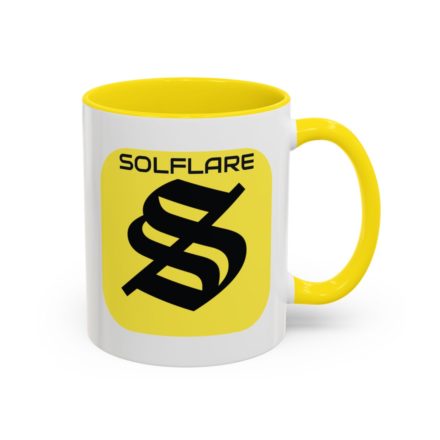 SolflareLogo White Accent Mug by cypherpunkgear.com