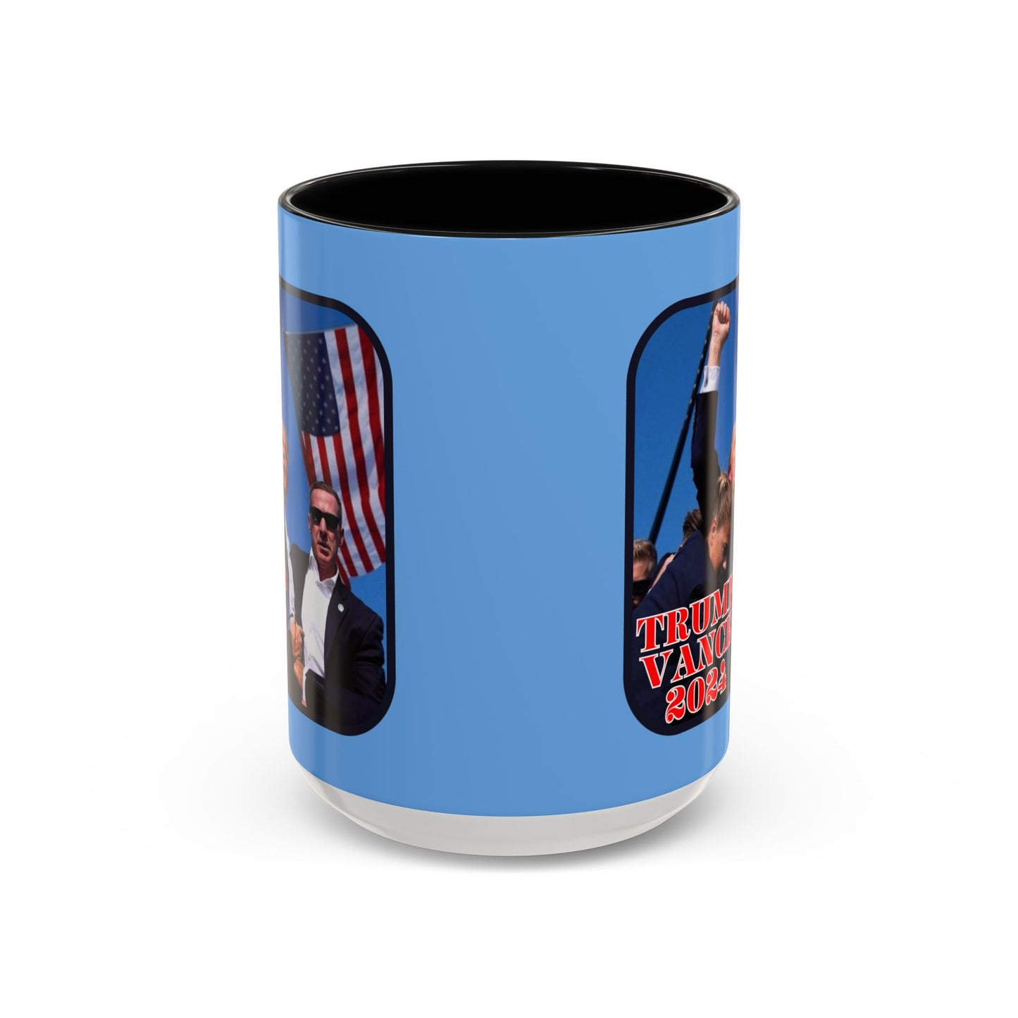 Trump and Vance 2024 Accent Mug by cypherpunkgear