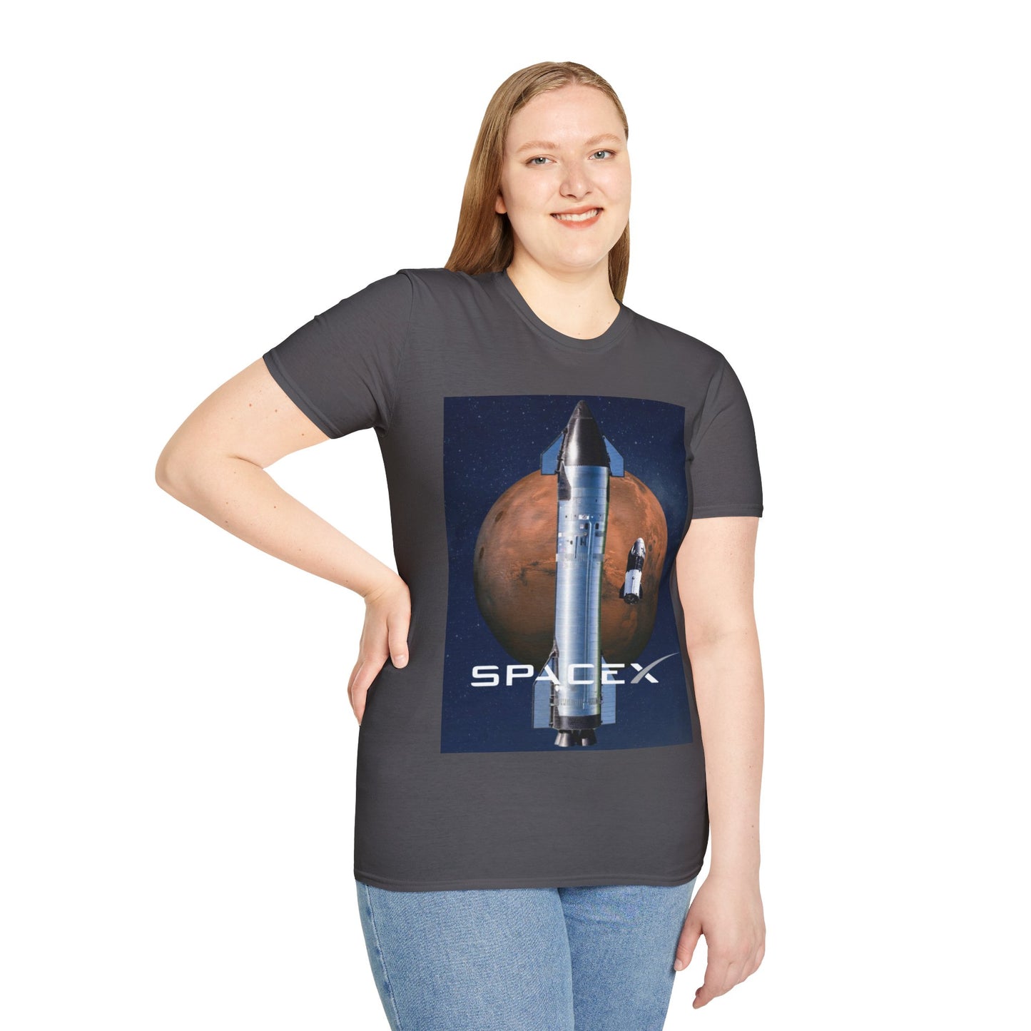 SpaceX Mars Unisex T-Shirt by cypherpunkgear.com