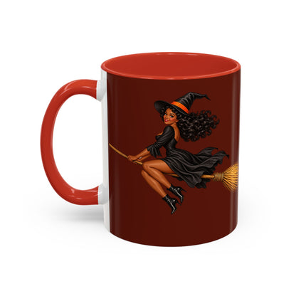 Velvet Vex Brown Accent Mug by CreepyCrafts.boo