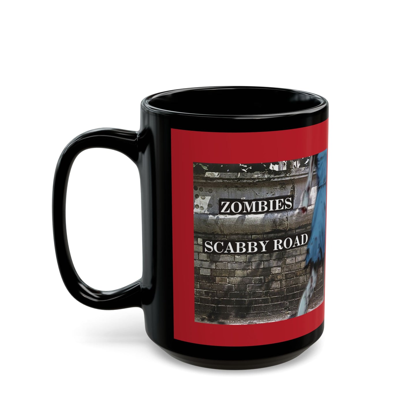 2-sided, Scabby Road Red Mug by CreepyCrafts.boo
