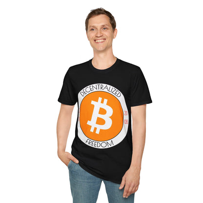 Bitcoin Decentralized Freedom DKcolors Unisex T-Shirt by cypherpunkgear