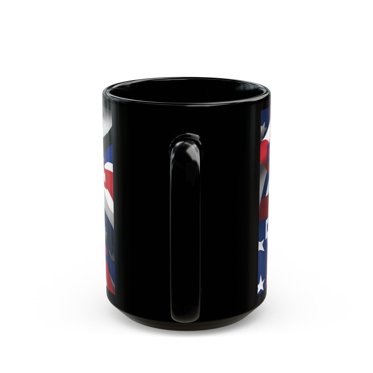 USA! USA! USA Red font Patriot Black Mug by cypherpunkgear.com
