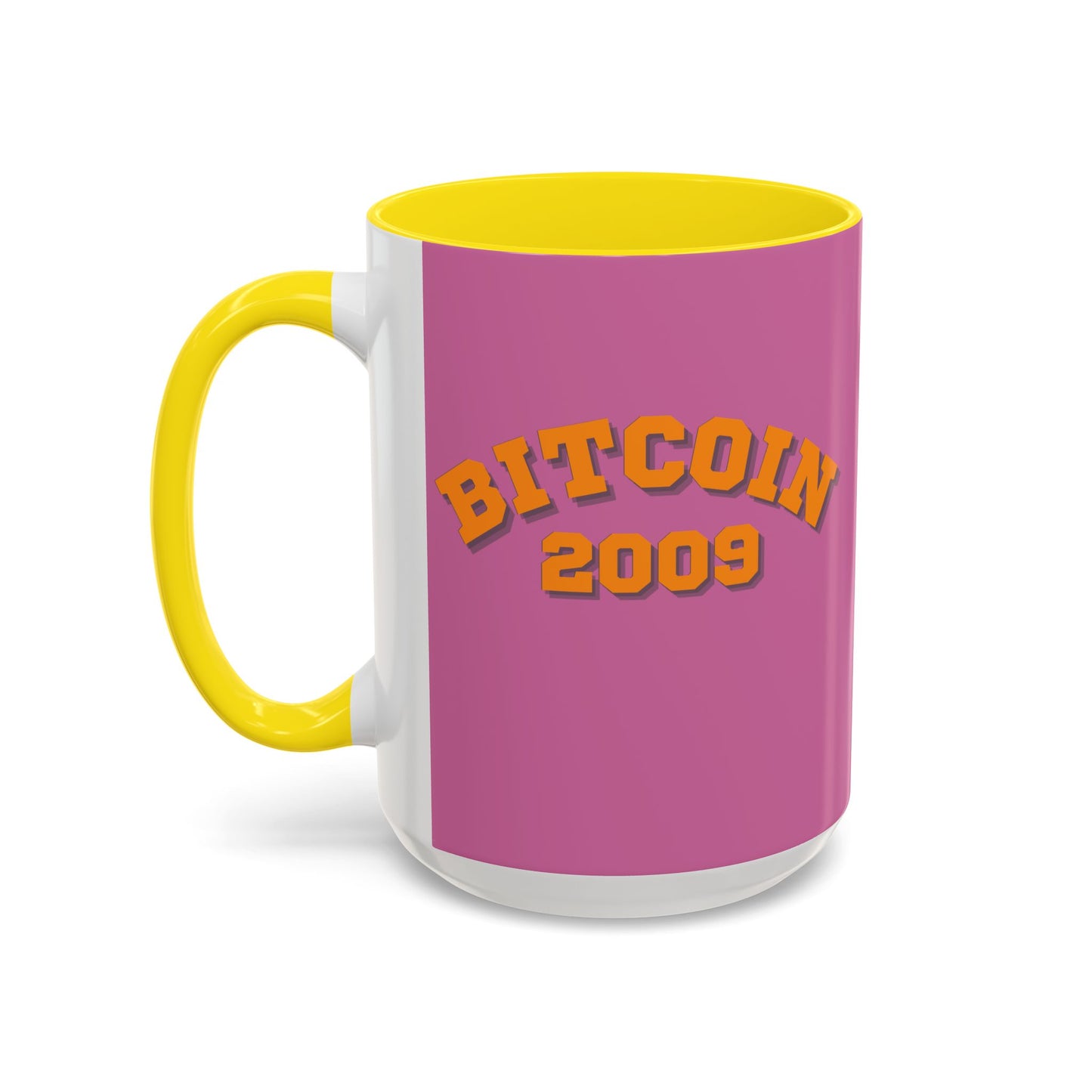 Bitcoin 2009 Pink Accent Mug by cypherpunkgear.com