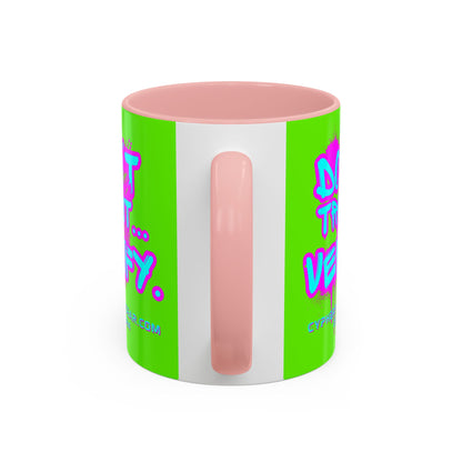 Don't Trust...Verify. Green Accent Mug by cypherpunkgear.com