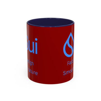 SUI Red Accent Mug by cypherpunkgear.com